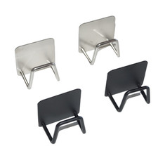 5 crochets muraux auto-adhésifs porte éponge évier cuisine en acier inoxydable