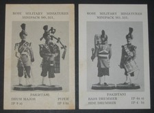 ROSE MINIATURE PLOMB 1/32 PAKISTANI 4 MUSICIENS ARMEE DES INDES stadden & lasset