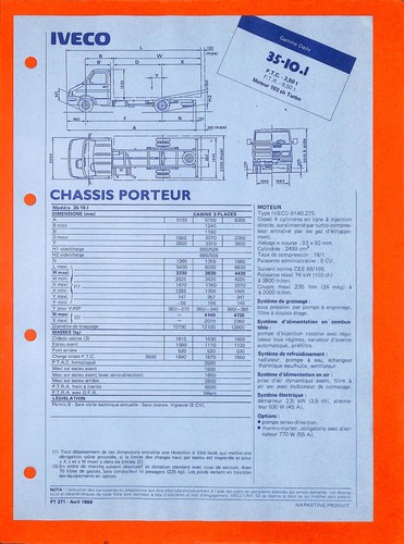 Iveco fiche technique - fiche,