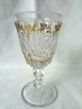 SAINT LOUIS BACCARAT LE CREUSOT VERRE A PIED CRISTAL MEDIEVAL MOYEN AGE OR DORE
