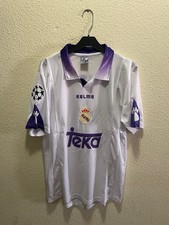 Maillot Réal Madrid Finale Champions Kelme T/L Publicité Teka N°8 Mijatovic