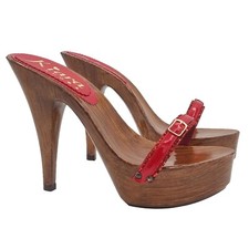 Mule avec Bande Fine Rouge