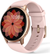 Tuyoma Smartwatch Rose Moniteur Sport et Santé Avec Notifications Peint Photo