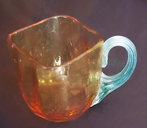 Verre liqueur jaune bleu - à,