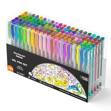 240 PCS Stylo Gel Paillette 120 Stylos Gel de Couleur Pailleté avec 120 Recha...