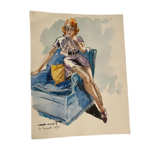 Dessin pierre douet femme - pierre,