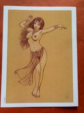 PATURAUD EX LIBRIS SIGNE PIN UP 18 x 24 ETAT NEUF