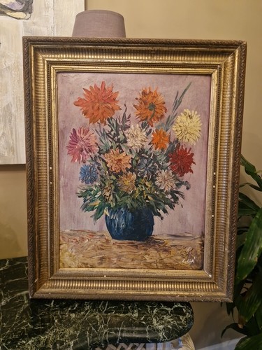 Peinture ancienne encadrée - peinture,