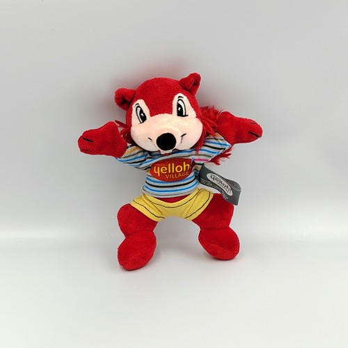 Doudou peluche écureuil rouge