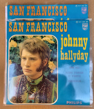 D - Johnny Hallyday  RARE EP 45T 1968 San Francisco Jat Sans Rabats LABEL BLEU
