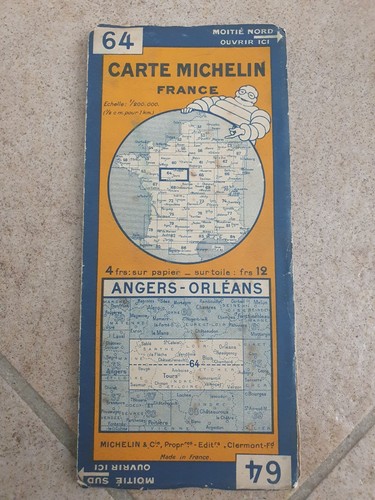 Ancienne carte michelin 64 - ancienne,