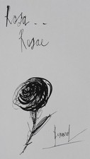 Bernard BUFFET : Rosa Rosae, Gravure originale signée