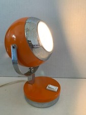 LAMPE A POSER EYEBALL  - SPACE AGE - VINTAGE ORANGE