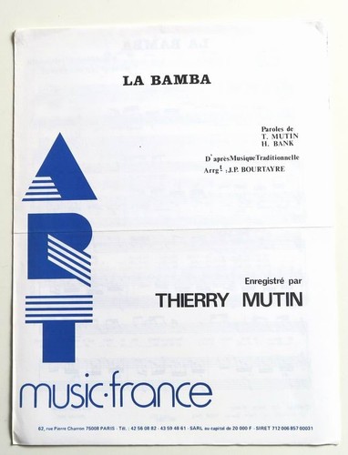 Partition sheet music thierry - sheet,