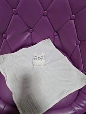 Doudou Plat Chat Rose Pale