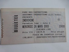 indochine ticket concert