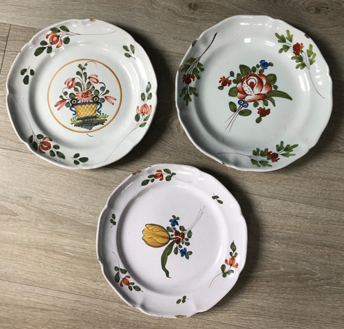 Lot assiettes faïence - 3,