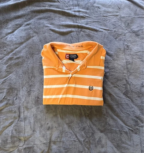 Polo rayé chaps orange - polo,
