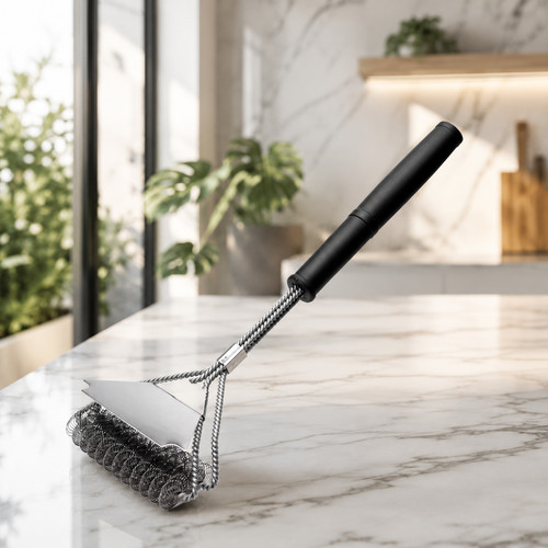 Brosse barbecue robuste double - barbecue,