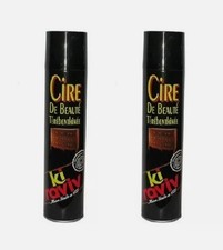 Lot 2 cire de beauté térébenthinée bois meuble aérosol 400ml KIRAVIV nourrit pro