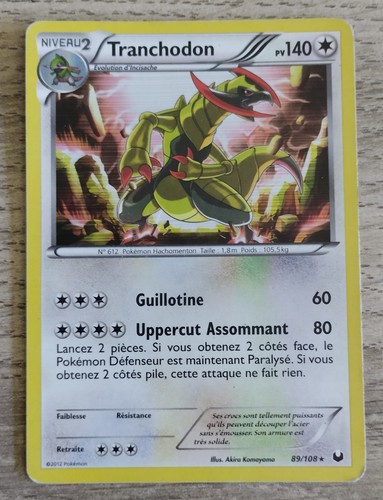 Carte pokémon tranchodon - pokémon,