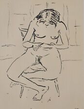 Albert MARQUET : La couturière, GRAVURE signée, 1948 + certificat