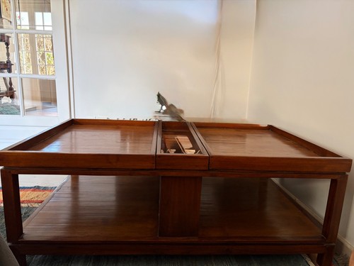Table bois exotique extensible - bois,