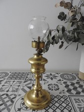 Ancienne LAMPE à HUILE essence laiton PIGEON QUINQUET GARDON Trianon Rat de Cave