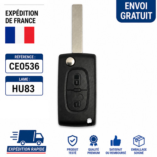 Coque clé ce0536 - citroën, c2