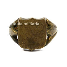 Bague artisanale - "blason" -  ( matériel original )