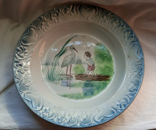 Ancien plat rond - plat,