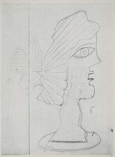 Georges BRAQUE : Portrait cubiste, Héliogravure originale