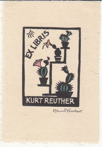 Exlibris livre art bois - exlibris, en