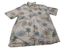 Chemise soie hawaïenne Batik Bay manches courtes taille M #540 hawaienne