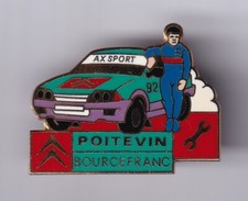 RARE PINS PIN'S .. AUTO CAR RALLYE TEAM CITROEN AX SPORT POITEVIN TEAM 85 ~FM