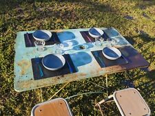 Table de jardin pliante vintage verte