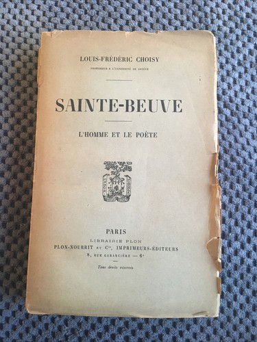 Sainte beuve homme - sainte-beuve, le