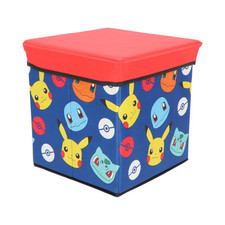 Pouf Coffre de rangement à jouets Pokemon chambre enfant banc et malle Box carap