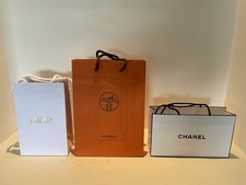 LOT DE 3 SACS SHOPPING DIOR - HERMÈS - CHANEL / CARTONNÉ