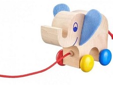 YAMBO Mon Ami l'Éléphant SCHMIDT SELECTA Jouet en Bois à Tirer 12M+