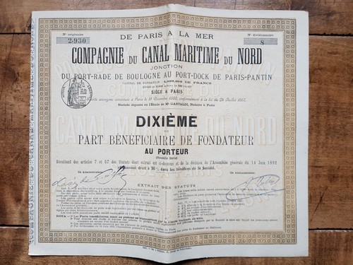 Titre porteur canal du - au,
