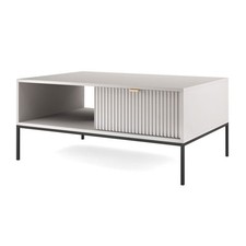 Table Basse Table De Salon Table Décorative 104x68cm Gris MDF 81496836