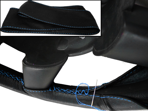 Couvre volant cuir noir - couvre, en