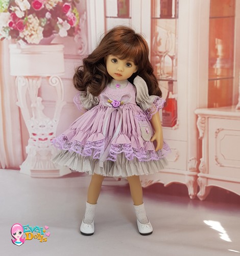 Yellow lilac dress for - for, doll