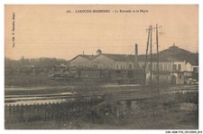 CAR-ADMP15-1094-89 - LAROCHE-MIGENNES - La rotonde et le dépôt - Train