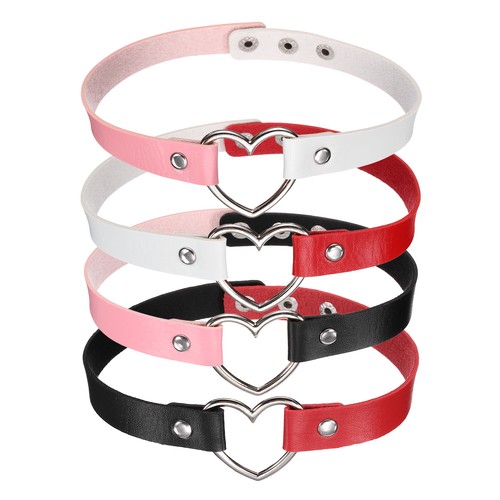 4pcs colliers simili cuir - 4pcs, en
