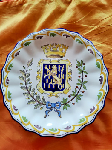 Nevers ancienne assiette au - assiette,