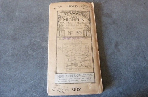 Ancienne carte entoilée - entoilée, 39