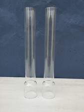 Lot de 2 tubes verres pour lampe à pétrole Ø 4 cm