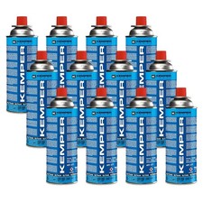 Pack de 12 Bouteilles de gaz Cartouche gaz KEMPER 220g butane UN2037